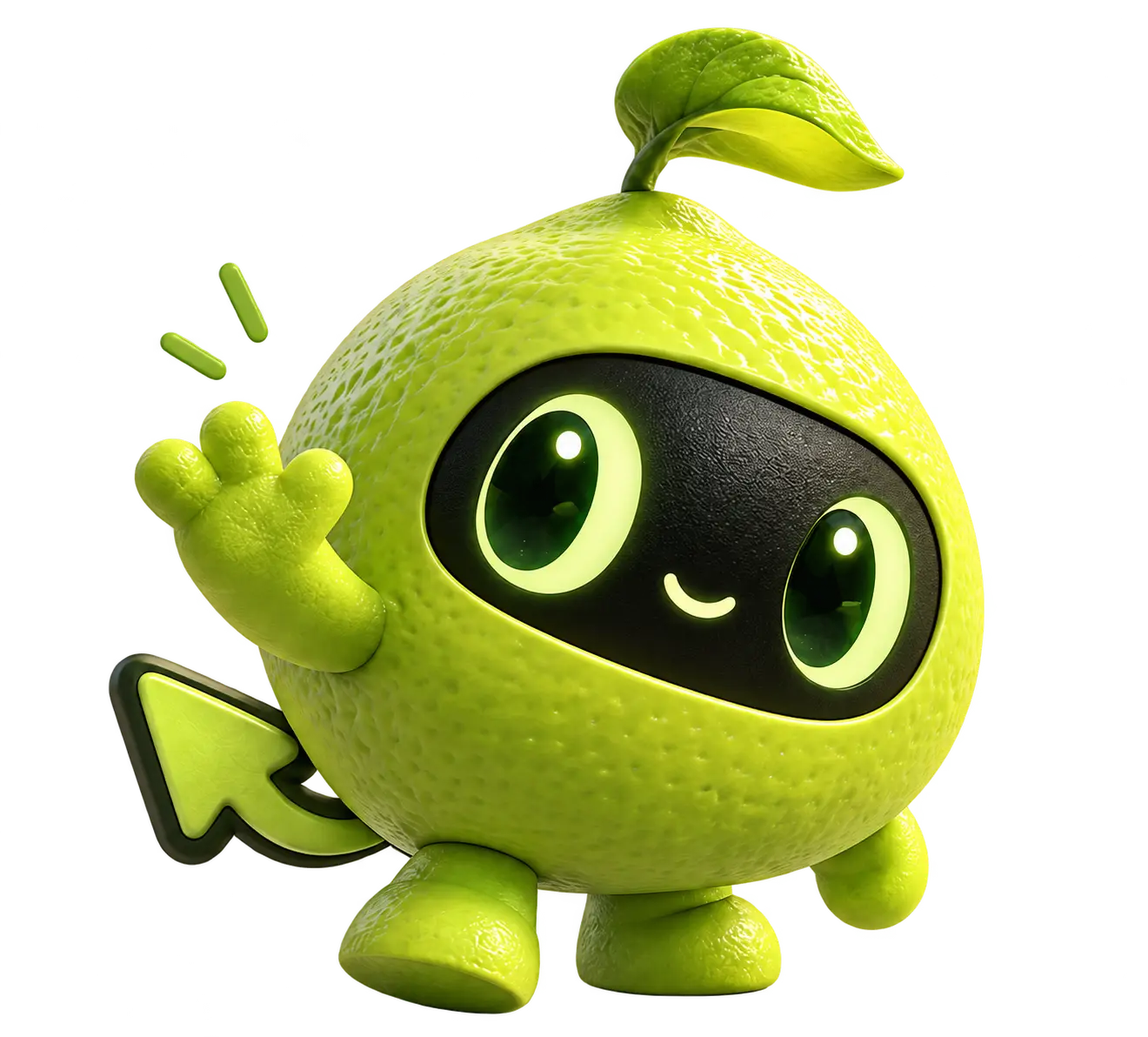 Limu, your lime-green growth scout, waving hello
